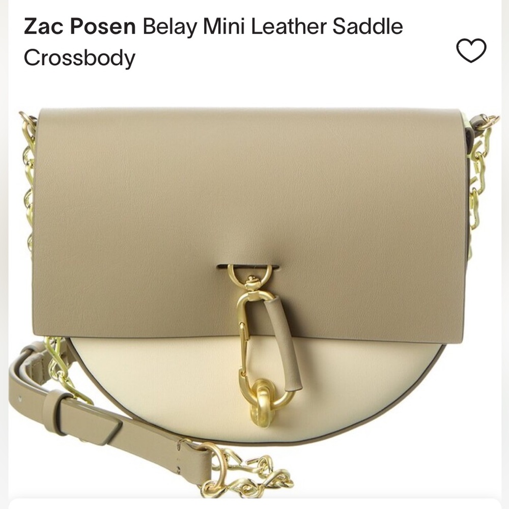 Zac by Zac Posen Belay Mini leather saddle bag - sparrow - NWOT